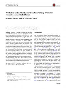 Wind effect on the Atlantic meridional overturning ... - Springer Link