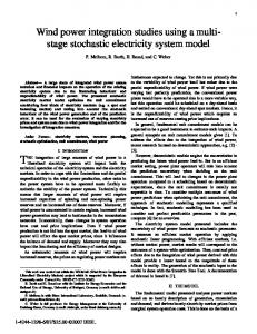 Wind Power Integration Studies Using a Multi-Stage ... - IEEE Xplore