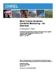 Wind Turbine Drivetrain Condition Monitoring - An