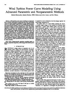 Wind Turbine Power Curve Modeling Using Advanced ... - IEEE Xplore