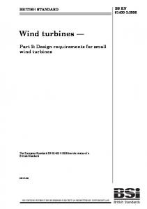 Wind turbines