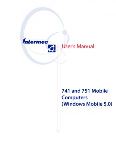 (Windows Mobile 5.0) User's Manual