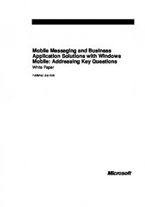 Windows Mobile whitepaper