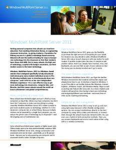 Windows MultiPoint Server 2011