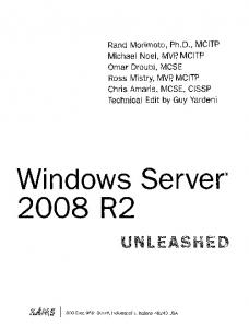 Windows server 2008 R2 unleashed - GBV