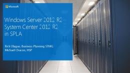 Windows Server 2012 R2 System Center 2012 R2 in SPLA