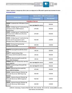 Windows Server SQL Server - Lanaco