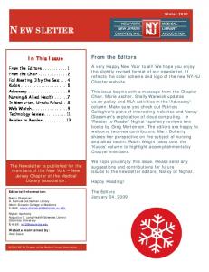 Winter 2010 Newsletter