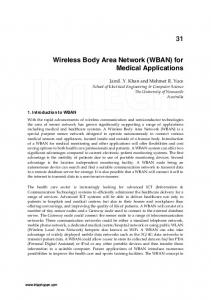 Wireless Body Area Network (WBAN) for Medical ... - InTechOpen