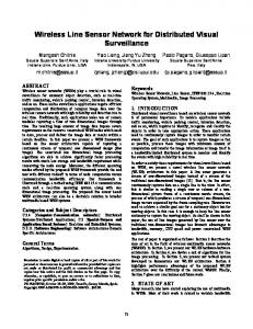 Wireless line sensor network for distributed visual surveillance