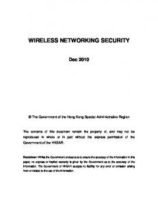 WIRELESS NETWORKING SECURITY