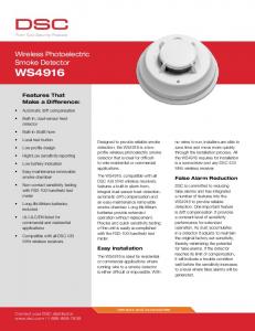 Wireless Photoelectric Smoke Detector WS4916