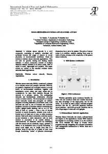 WIRELESS SENSOR NETWORK APPLICATIONS