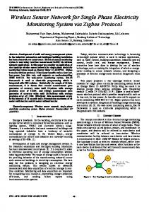 Wireless Sensor Network for Single Phase Electricity Monitoring ...