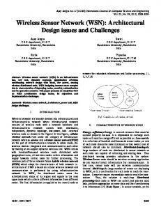 Wireless Sensor Network (WSN)