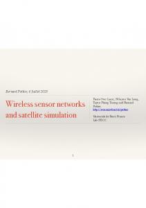 Wireless sensor networks and satellite simulation