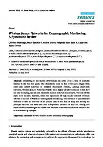 Wireless Sensor Networks for Oceanographic Monitoring - CiteSeerX