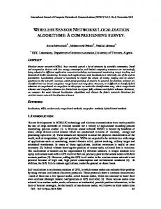 wireless sensor networks localization algorithms: a