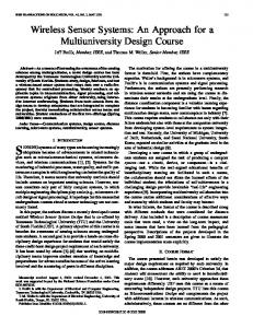 Wireless sensor systems - Semantic Scholar