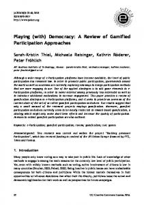 (with) Democracy: A Review of Gamified Participation Approaches