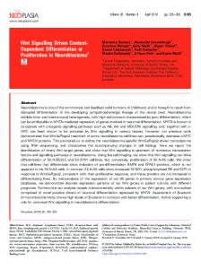 Wnt Signalling Drives Context-Dependent Differentiation ... - Neoplasia