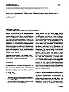 Wolfram Syndrome - Springer Link