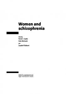 Women and schizophrenia - Semantic Scholar