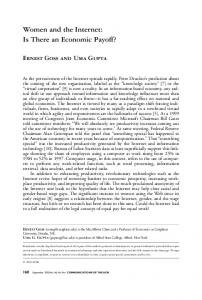 Women and the Internet: Is There an Economic ... - Semantic Scholar