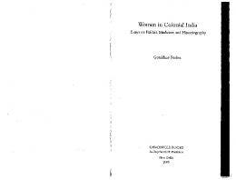 Women in Colonial India