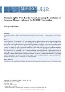 Women's rights: from bad to worse? Assessing the ... - SSRN papers