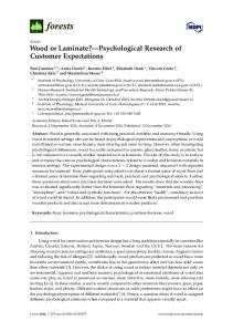 Wood or Laminate? - MDPI