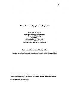 Woodward - Trading Ratios - Core