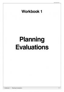 Workbook 1: planning evaluations - EMCDDA