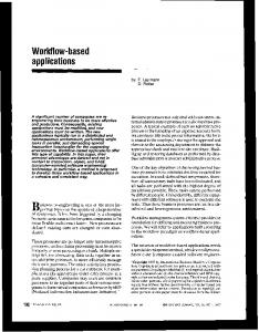 Workflow-based applications - CiteSeerX