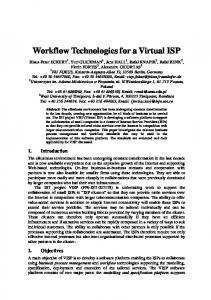 Workflow Technologies for a Virtual ISP