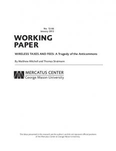 working paper - Mercatus Center