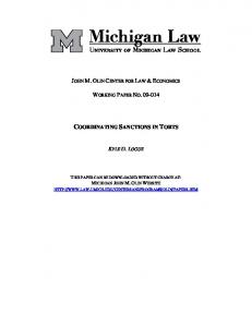 working paper no. 09-014 - University of Michigan Law School