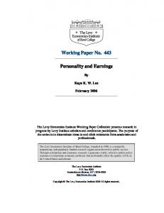 Working Paper No. 443