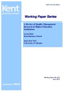 Working Paper Series - Core