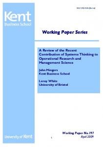 Working Paper Series - Core