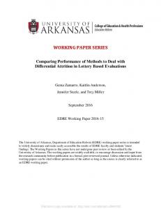 working paper series - SSRN papers