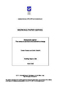 working paper series - SSRN