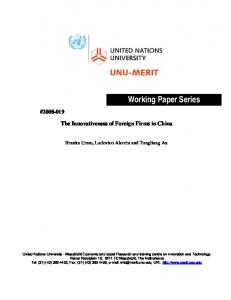 Working Paper Series - unu-merit - United Nations University
