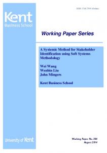 Working Paper Series