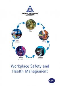 Workplace Safety and Health Management - Health and Safety Authority