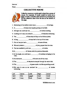 Worksheet: Collective Nouns - ABCTeach