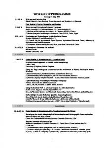 workshop programme - LREC Conferences