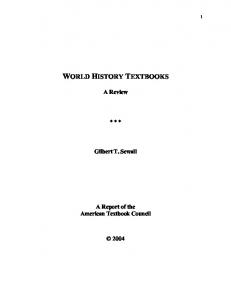 World History Textbooks: A Review