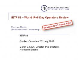 World IPv6 Day Operators Review