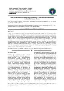 World Journal of Pharmaceutical Sciences Liquid chromatography